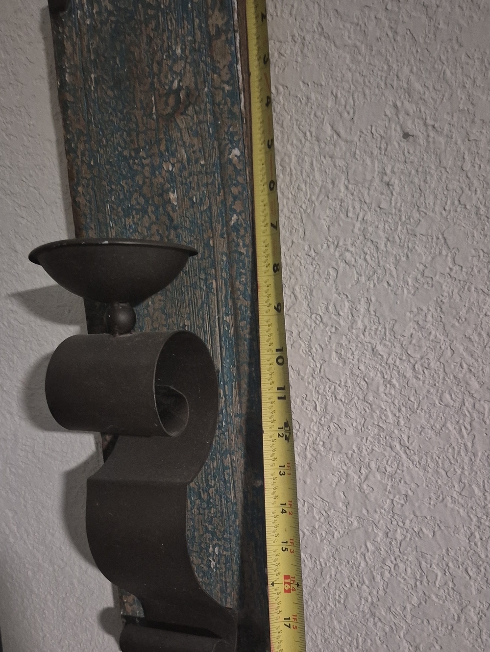 Rustic Black Wall Sconce Candle Holder - Unbranded